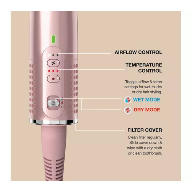 Shark Glossi 2-in-1 Hot Tool and Air Glosser - Lychee | HT302UKPK - Image 2