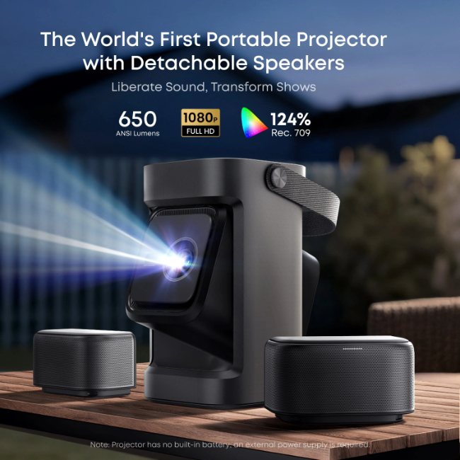 Soundcore Nebula P1 Portable Projector - Black | D2431211 - Image 6