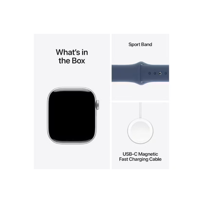 Apple Watch 10 GPS 46mm Med/Lrg - Silver/Denim  | MWWM3QA-A - Image 8