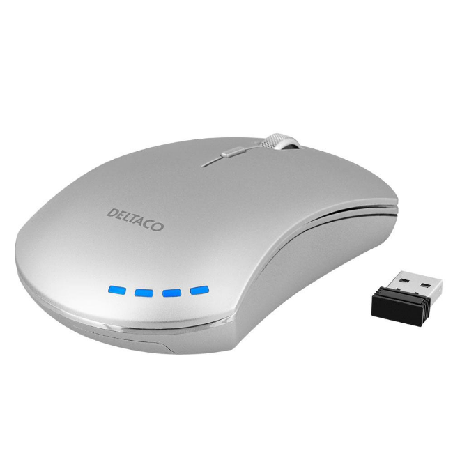 Deltaco Rechargeable Wireless Aluminium Mouse | MS800 - Image 2 Deltaco Rechargeable Wireless Aluminium Mouse | MS800 - Image 2