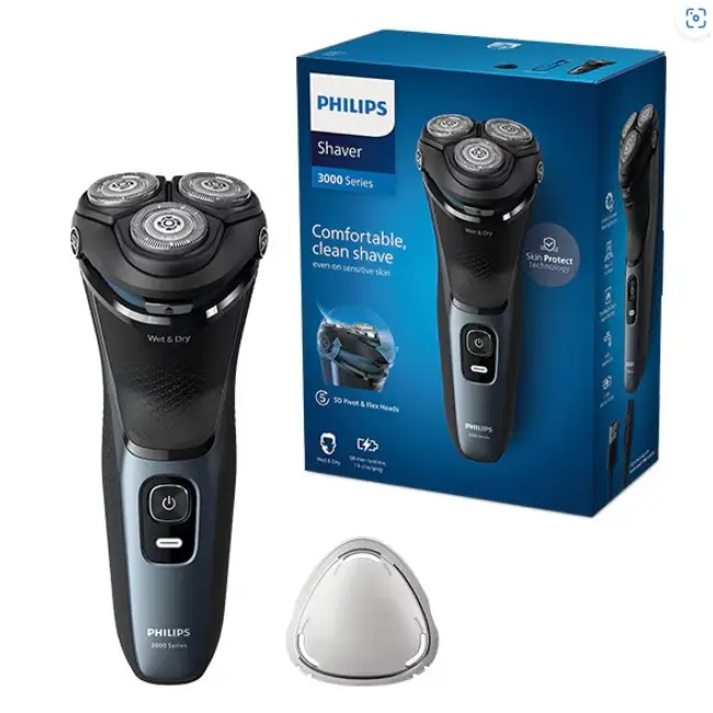 Philips Wet & Dry Shaver Series 3000 | 5D Flex & Pivot Heads & Pop-up Trimmer | S3144-00