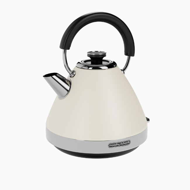 Morphy Richards Venture Pyramid Kettle 1.5L Cream 100132 MOR100132