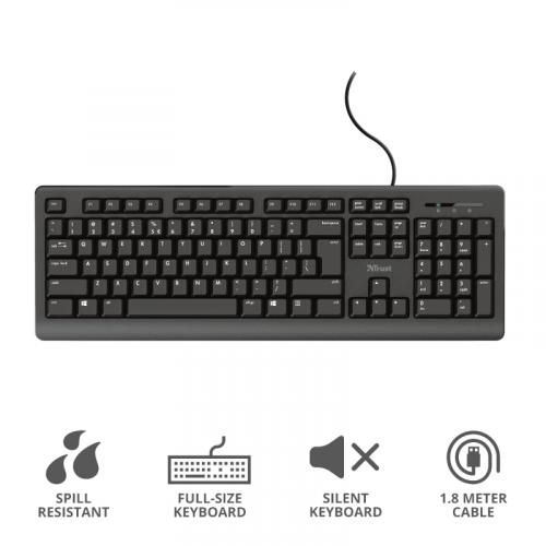 Trust Spill Resistant Keyboard | T23893 Trust Spill Resistant Keyboard | T23893