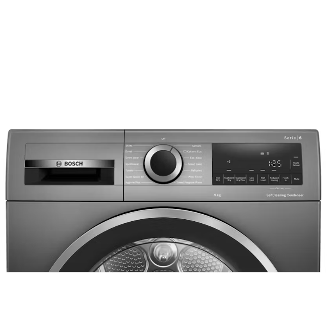 Bosch Series 6 Heat Pump Dryer 9kg - Grey | WQG245RIGB - Image 5