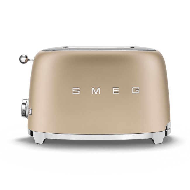 Smeg 2 Slot Toaster - Champagne | TSF01CHMUK