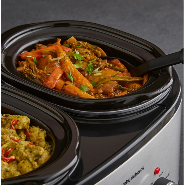 Morphy Richards 3.8L DuoServe Double Pot Slow Cooker | 462000 - Image 4