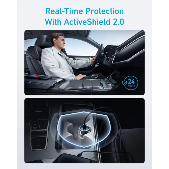 Anker 323 52.2W Car Charger | Black | A2735G11 - Image 3