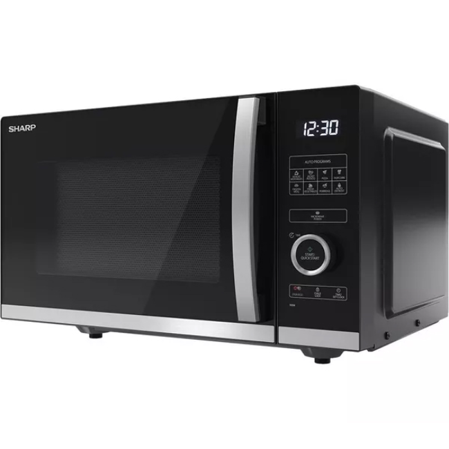 Sharp Solo Flat Bed Microwave 25l | Black & Silver | YC-QS254AU-B - Image 2