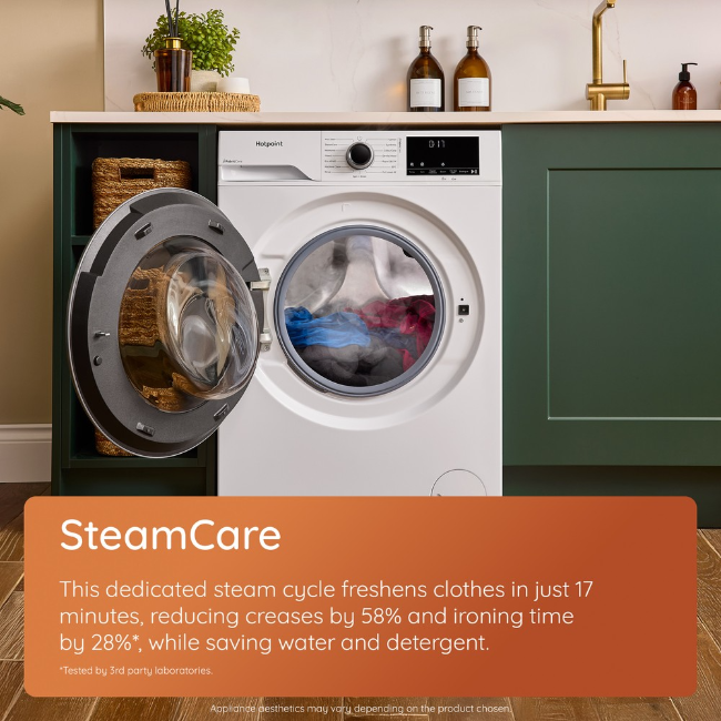 Hotpoint Fabric Care Washing Machine 12kg 1400sp - White | HBCA123CAREUK - Image 13