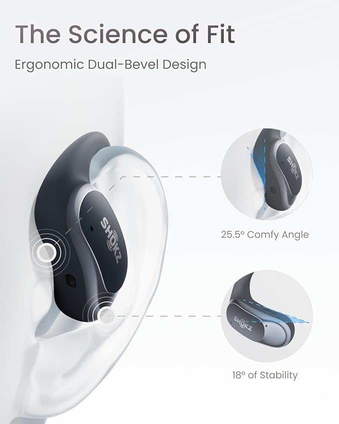 Shokz OpenFit Air True Wireless Earbuds - Black | 38-T511BK - Image 4