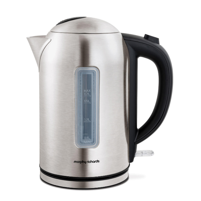 Morphy Richards 1.7L Quiet Boil Kettle - Brushed Steel | 980580 Morphy Richards 1.7L Quiet Boil Kettle - Brushed Steel | 980580