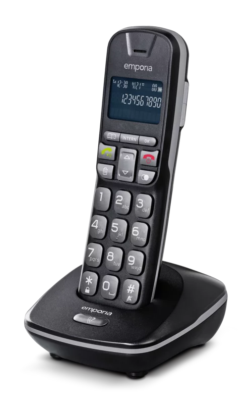 Emporia TALKHOME DECT Amplified cordless telephone with large LCD display and hands-free speakerphone | TH-21-UK