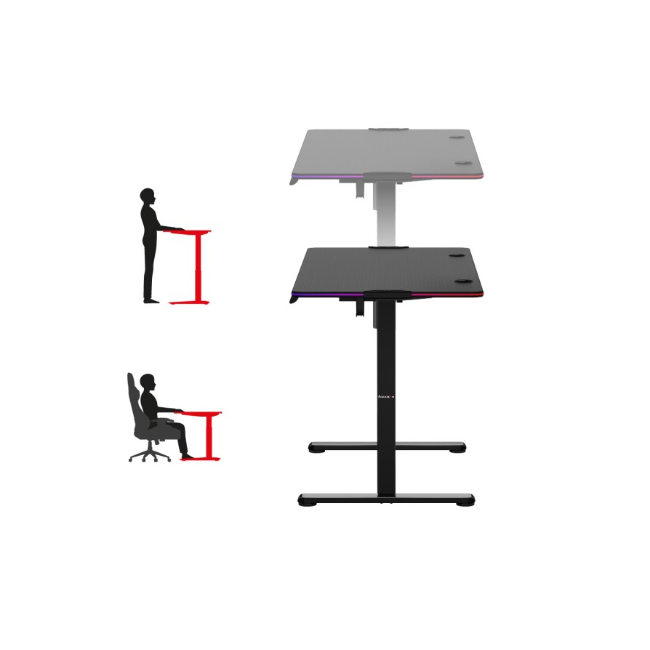 Huzaro LED Gaming Desk RGB - Black | HERO8.2-RGB - Image 3