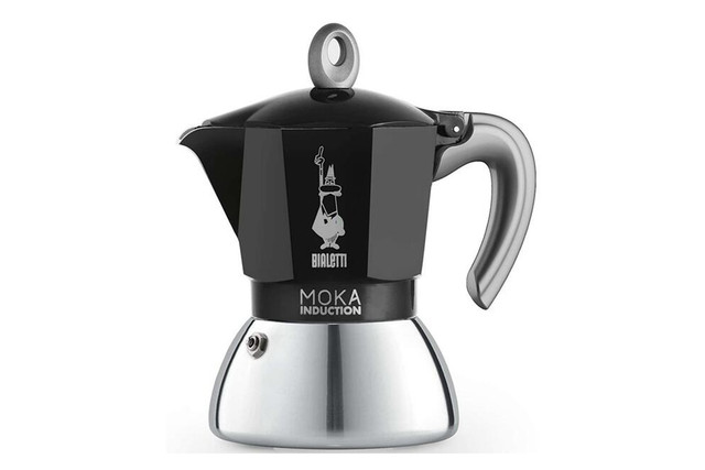 Bialetti  Moka Induction 4 Cup - Espresso Coffee Maker - Aluminium/Steel - Black | 6934 - Image 1 Bialetti  Moka Induction 4 Cup - Espresso Coffee Maker - Aluminium/Steel - Black | 6934 - Image 1