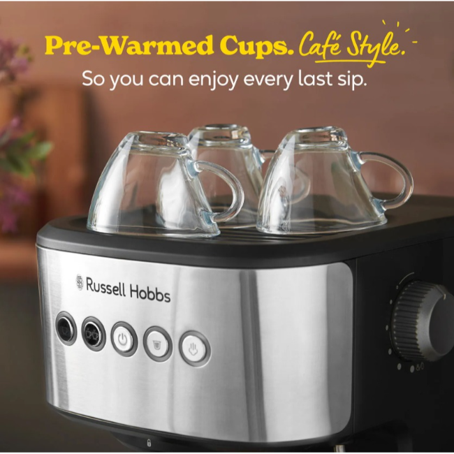 Russell Hobbs Everyday Espresso Machine | Black & Silver | 28700 - Image 7