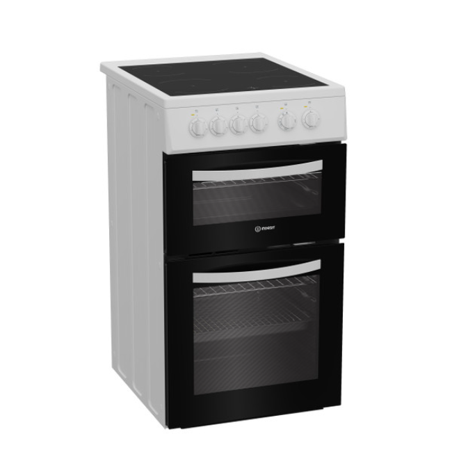 Indesit 50cm Freestanding Double Cooker - Black and White | ITE5VMW - Image 3