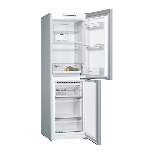 Bosch Serie 2 Fridge Freezer | 186x60cm | No Frost - Stainless Steel | KGN34NLEAG - Image 2 Bosch Serie 2 Fridge Freezer | 186x60cm | No Frost - Stainless Steel | KGN34NLEAG - Image 2