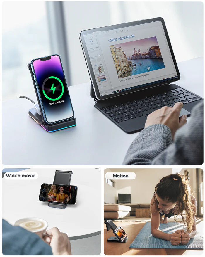 Joyroom 3 in 1 Wireless Charging Station | HL-WQN01 - Image 3