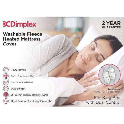 Dimplex Fleece King Size Mattress Cover Electric Blanket – DMC3003 Dimplex Fleece King Size Mattress Cover Electric Blanket – DMC3003