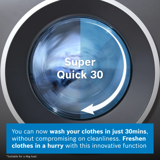 Bosch Series 6 Washing Machine 10kg 1400sp - Cast Iron Grey | WGH254ARGB - Image 17