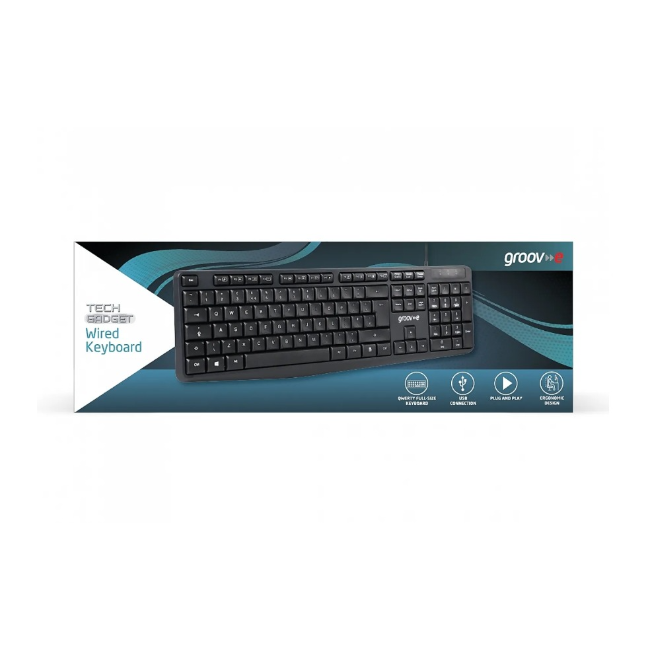 Groove Wired Full Size Keyboard | Black | GVPC20BK - Image 4
