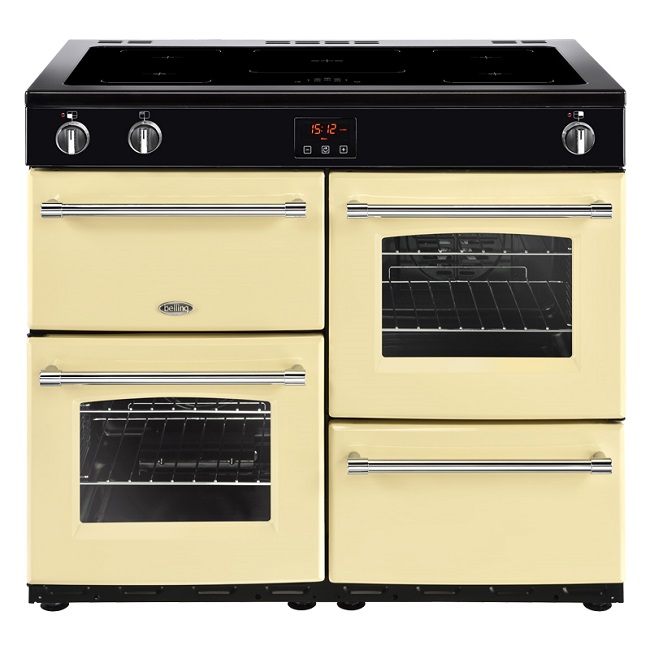 Belling Farmhouse 100cm Electric Induction Range Cooker FH100EI - Cream